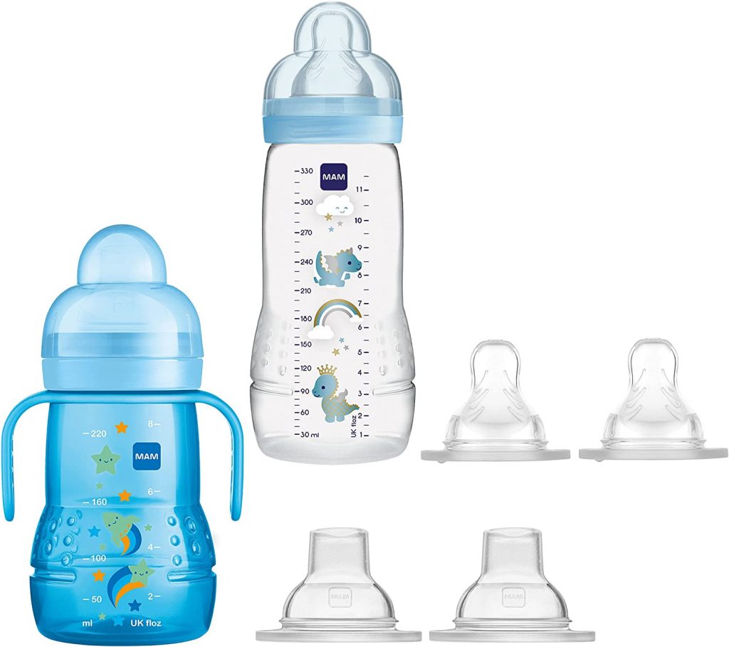 MAM Easy Start A139 - Biberon anti-colique breveté avec tétine en silicone  ultra douce, bébés à partir de 2 mois, 2 unités, autostérilisation en 3